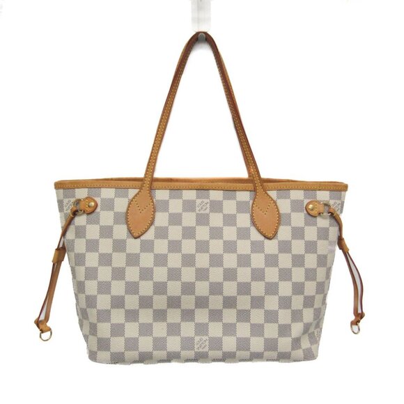 LOUIS VUITTON White Damier Neverfull PM Tote Bag - Picture 1 of 16
